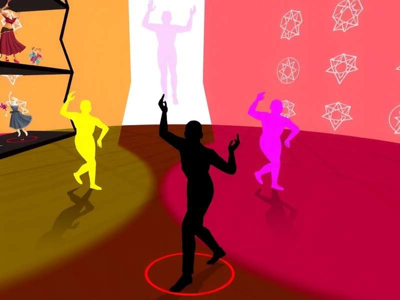 Bollywood VR Dance Adventure gameplay showing dance icons and player movement tracking